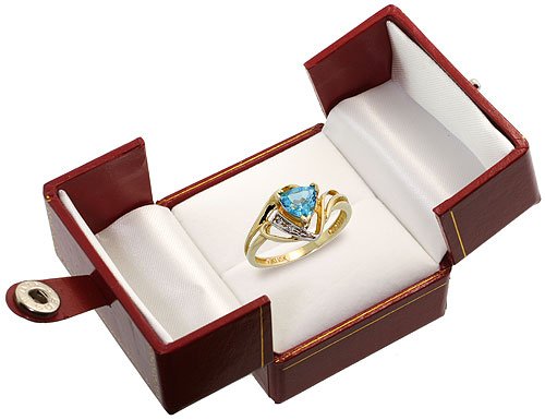 December Birthstone Blue Topaz Ring in 10k Gold