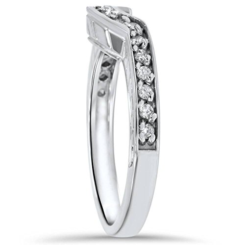 POMPEII3 1/4ct Wedding Ring Curved Enhancer - Size 7