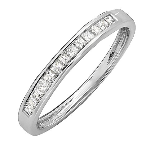 Princess Diamond Anniversary Wedding Band Set 14k Gold