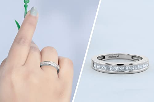 White Diamond Princess Wedding Band in 14K Gold