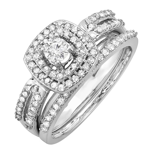 Dazzlingrock 0.75 Carat 14k Diamond Bridal Ring Set
