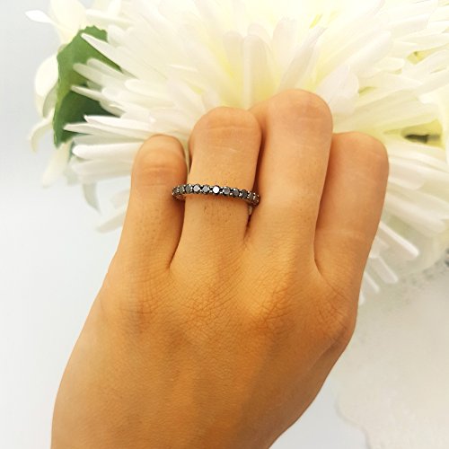 Dazzlingrock Collection: 1.50 CT Black Diamond Women's Wedding Band