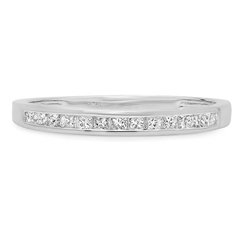 Princess Diamond Anniversary Wedding Band Set 14k Gold