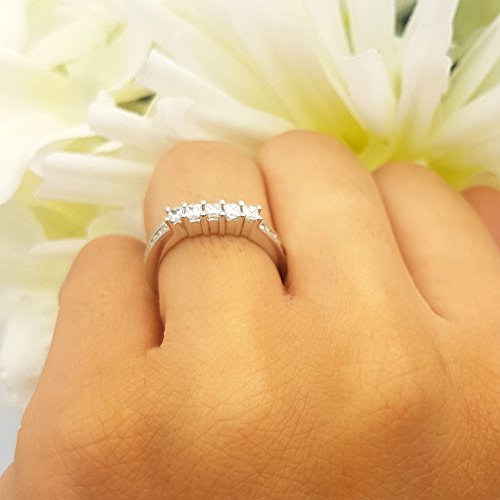 Dazzlingrock 14k Round Diamond Women Anniversary Ring