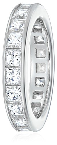 Platinum-Plated Silver Infinite Elements Cubic Zirconia Band Ring