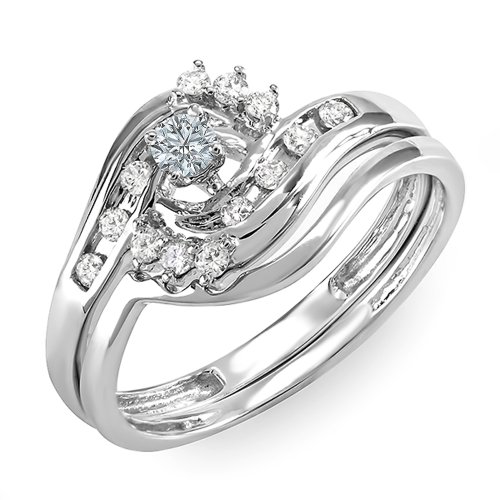 0.33 Carat Round Diamond White Gold Engagement Ring