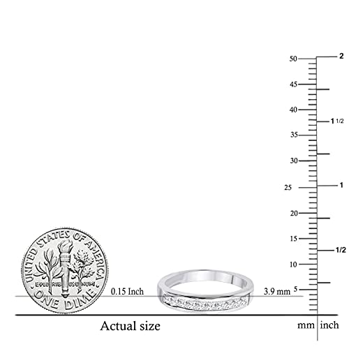 White Diamond Princess Wedding Band in 14K Gold