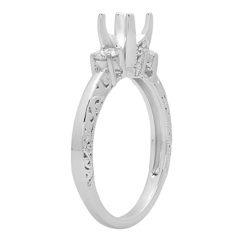 Dazzlingrock Collection 0.33 Ct Round Diamond Engagement Ring