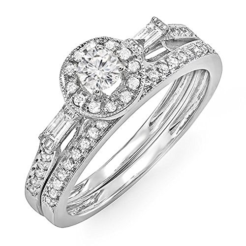 Dazzlingrock Collection 1/2 CT Diamond Women Engagement Set