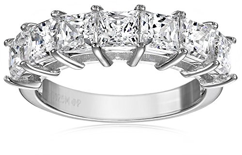 Infinite Elements Princess Ring, Platinum-Plated, Size 6