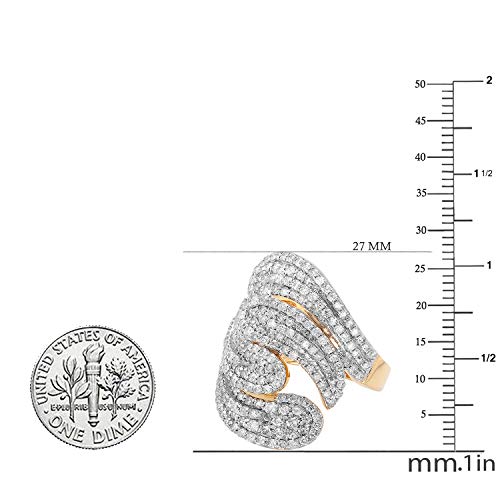Dazzlingrock 3.00 Carat 14K Round Diamond Cocktail Ring