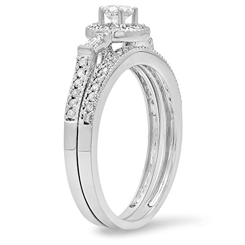 Dazzlingrock Collection 1/2 CT Diamond Women Engagement Set