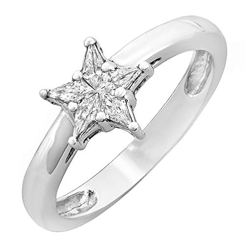 Dazzlingrock 0.20 ct 14k Star Diamond Bridal Ring