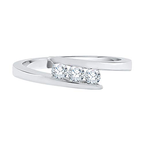 KATARINA 3 Diamond Engagement Ring in 14K White Gold