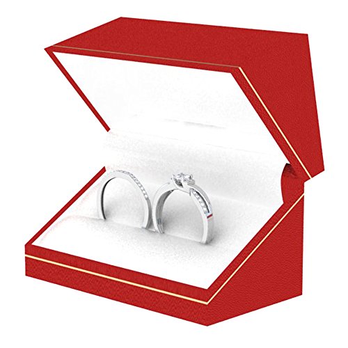 10k White Gold Princess & Round Diamond Ring Set