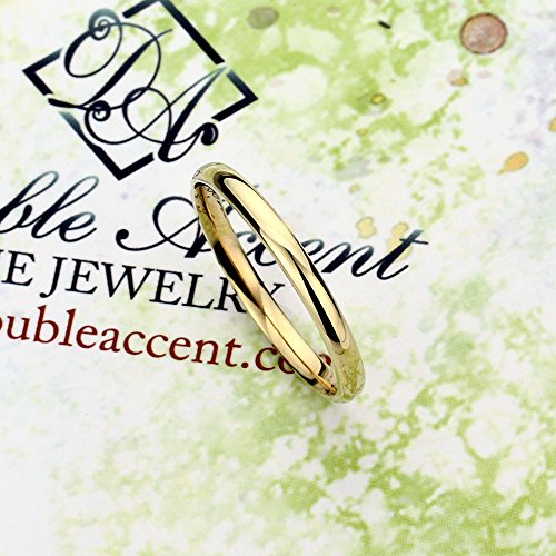Solid 14K Gold Classic Wedding Band, Comfort Fit