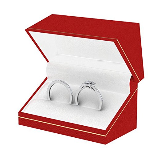 14k White Gold Diamond Bridal Set, Size 7