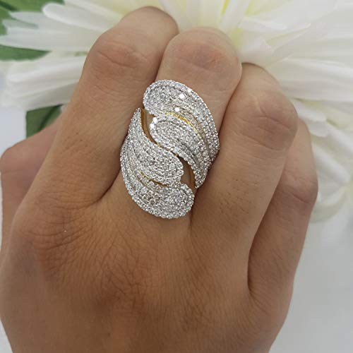 Dazzlingrock 3.00 Carat 14K Round Diamond Cocktail Ring