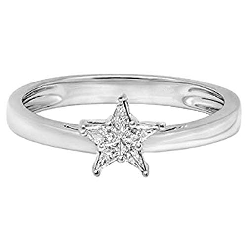 Dazzlingrock 0.20 ct 14k Star Diamond Bridal Ring