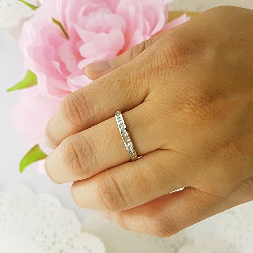 Princess Diamond Anniversary Wedding Band Set 14k Gold