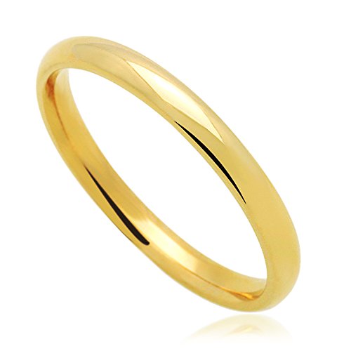 Solid 14K Gold Classic Wedding Band, Comfort Fit