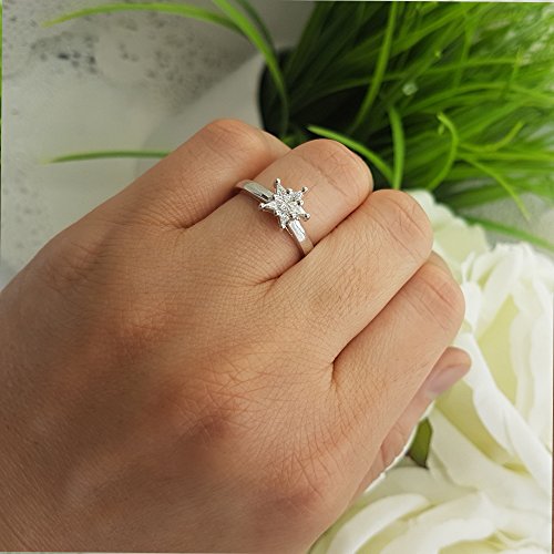 Dazzlingrock 0.20 ct 14k Star Diamond Bridal Ring