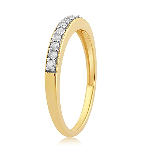 Yellow Gold Diamond Anniversary Ring, Size 7