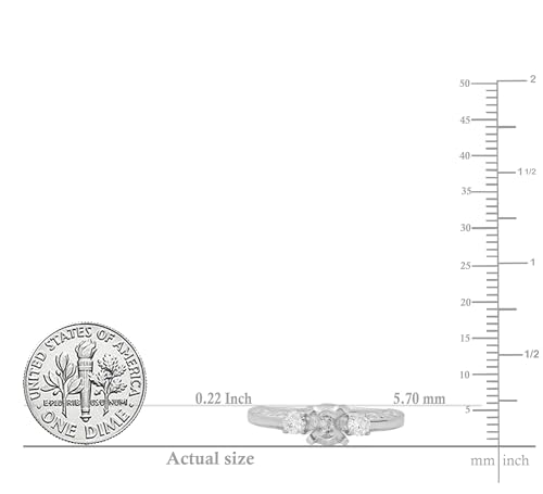 Dazzlingrock Collection 0.33 Ct Round Diamond Engagement Ring