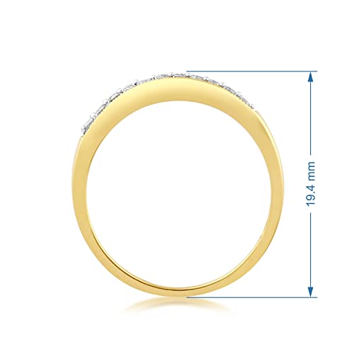 Yellow Gold Diamond Anniversary Ring, Size 7