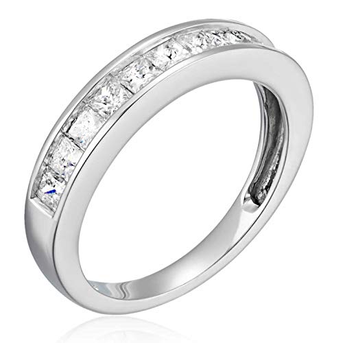 VIR JEWELS 1ctw Princess Cut Diamond Wedding Band