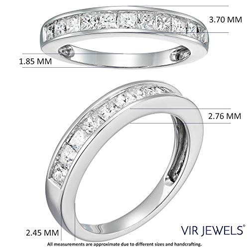 VIR JEWELS 1ctw Princess Cut Diamond Wedding Band