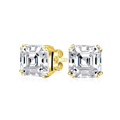 Royal Asscher Cut CZ Bridal Jewelry Set 14K Gold