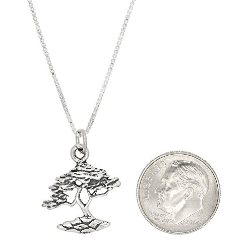 Sterling Silver Oxidized Tree of Life Necklace