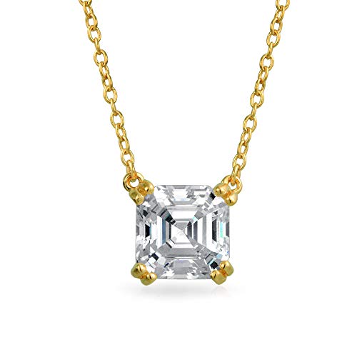 Royal Asscher Cut CZ Bridal Jewelry Set 14K Gold