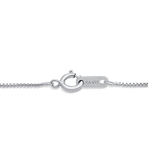 White Diamond Key Pendant Necklace, Sterling Silver, 18