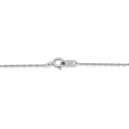 Princess Cut Cubic Zirconia Pendant Necklace, White Gold