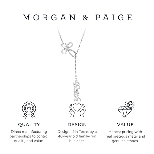 Faithful Loop Cross Y-Necklace, Sterling Silver Cubic Zirconia