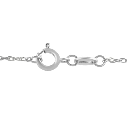 Women's Sterling Silver Diamond Heart Pendant Necklace - 18