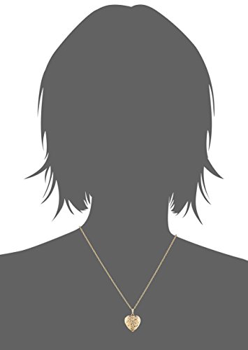 14k Yellow Gold Heart Locket with Engraved Flowers