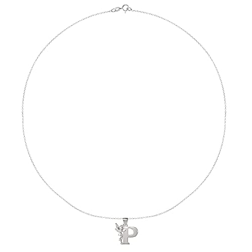 Disney "Tinkerbell" P Silver Pendant Necklace
