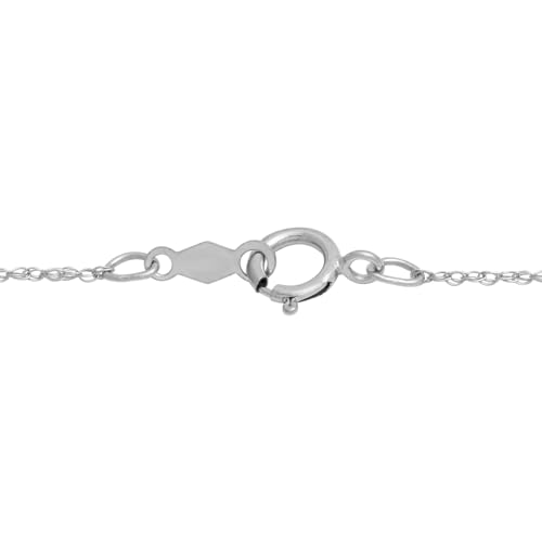 10K White Gold Diamond Twist Pendant Necklace, 1/4 cttw