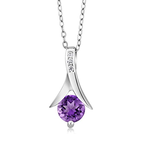 Purple Amethyst Earrings and Pendant Set with Chain
