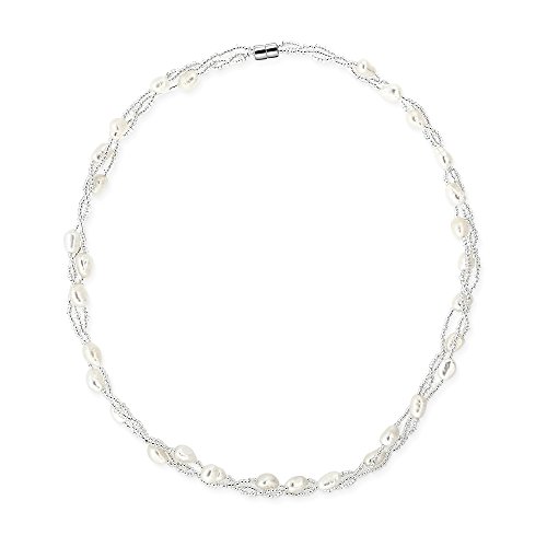 White Cultured Freshwater Pearl Necklace and Bracelet Set