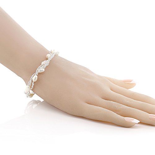 White Cultured Freshwater Pearl Necklace and Bracelet Set