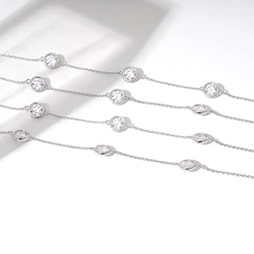 Platinum Plated Sterling Silver Infinite Elements Necklace, 36