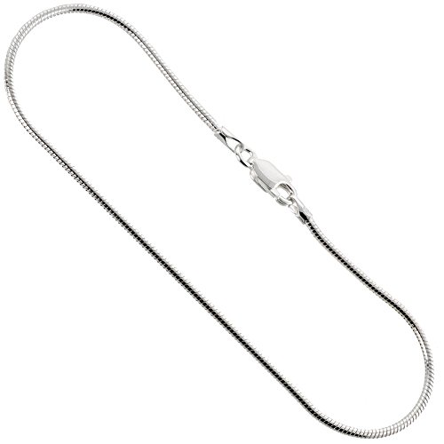 Sterling Silver Snake Chain Bracelet Italy 8 inch