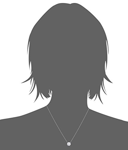 Platinum-Plated Sterling Silver Cubic Zirconia Solitaire Pendant