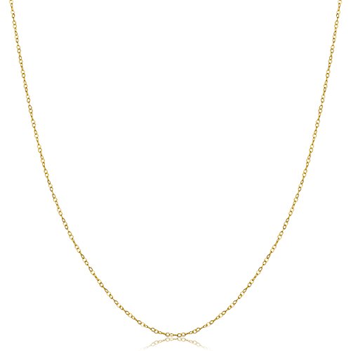Solid 14k Gold Thin Cable Chain Necklace