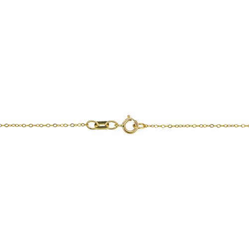 Solid 14k Gold Thin Cable Chain Necklace
