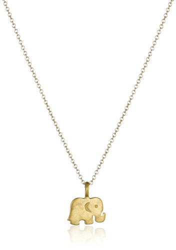 Gold-Plated Elephant Pendant Necklace for Good Luck, 16